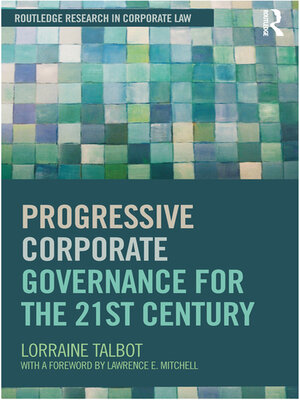 cover image of Progressive Corporate Governance for the 21st Century